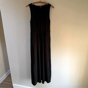 Garnet Hill ~ Ruched Surplice Small Maxi Dress